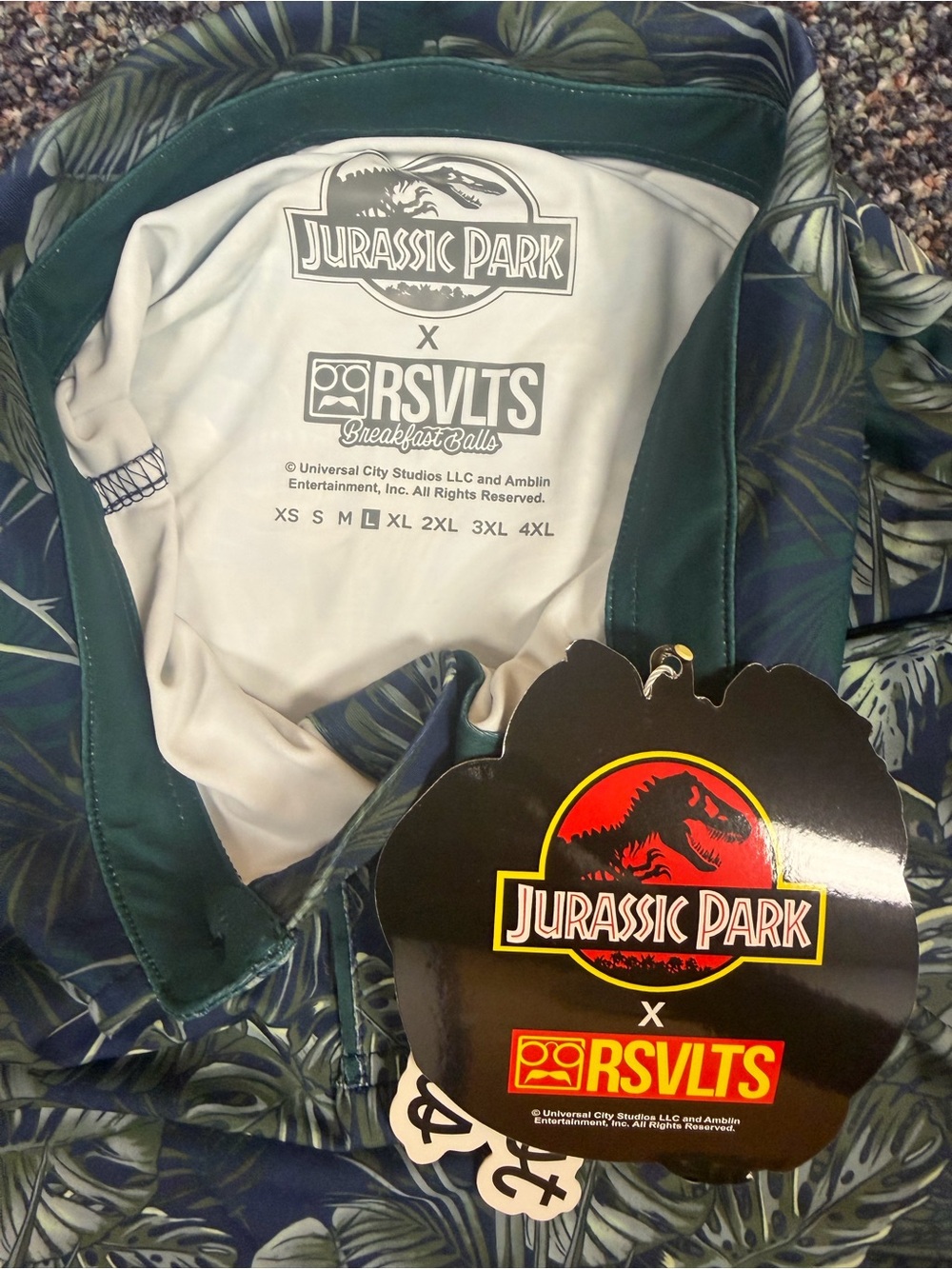 NWT RSVLTS Jurassic Park ‘Clever Girl' All-Day Polo - size large L - Picture 3 of 3